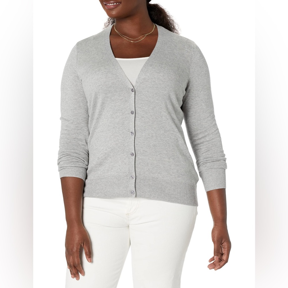 -Amazon‎ Essentials Lightweight Button Front Cardigan Sweater - Size: Medium